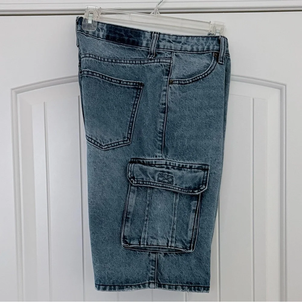 RSQ Baggy Cargo Denim Shorts Jorts
